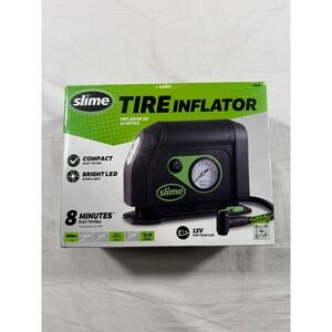 Slime Tire Inflator Automotive Black NEW/OPEN BOX 12V Compact LED Light 40050